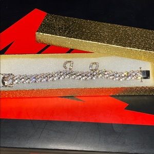 Jewelry, Cuban Link Bracelet White Gold